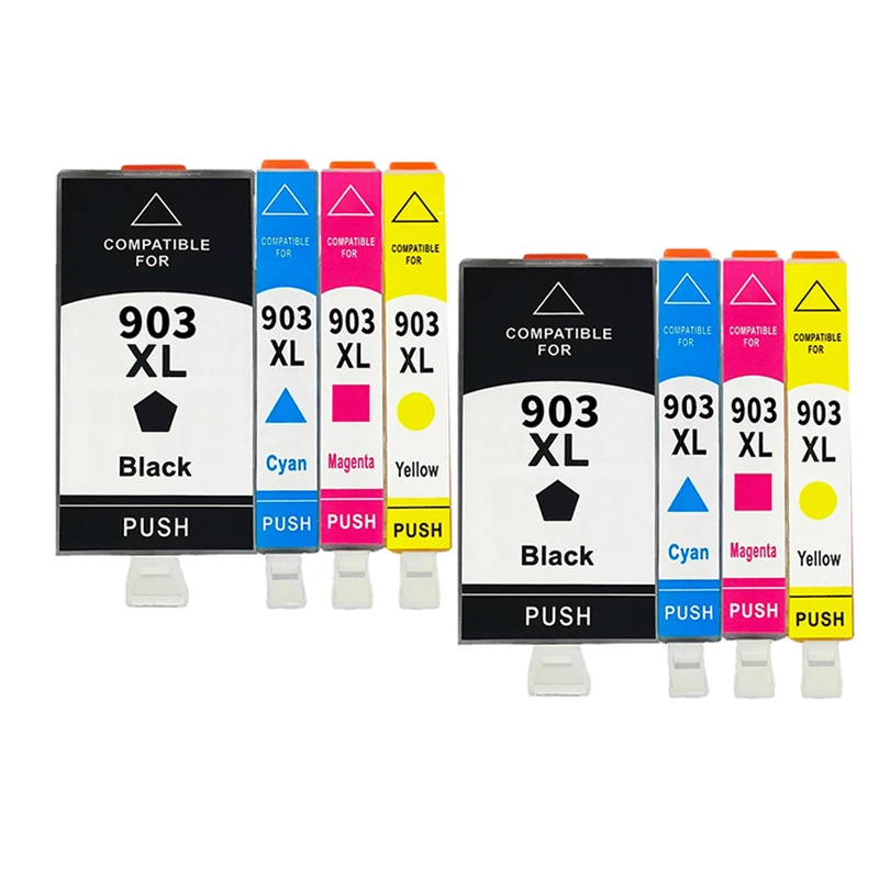 Cartouches Encre 903XL - Lot 4 (Noir/Cyan/Magenta/Jaune) - Compatible HP OfficeJet Pro 6860, 6900, 6978 Etc.