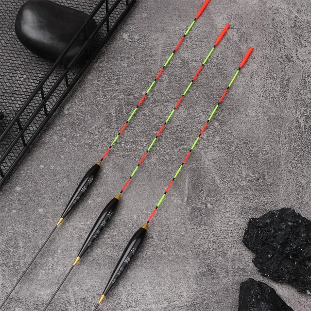 3pcs Fishing Float Wood Fluorescent High Sensitivity Bobber