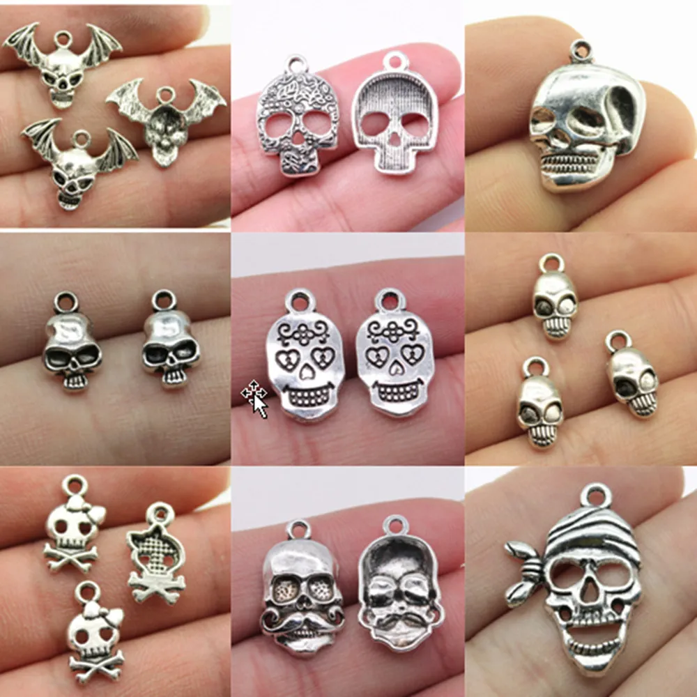 BULK 10 10x11mm Cow Head Charm Bull Skull Pendants Charms for Bangles  Jewelry Making for Women Girl Metal Enamel Cow Charm OLP28 - AliExpress