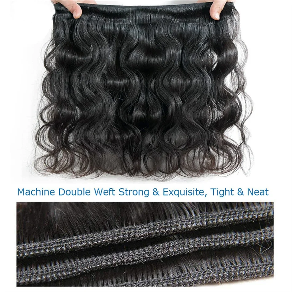 Raw Indian Hair Bundles Human Hair Body Wave Bundles Unprocessed 10A Virgin Bundle Extensions For Women
