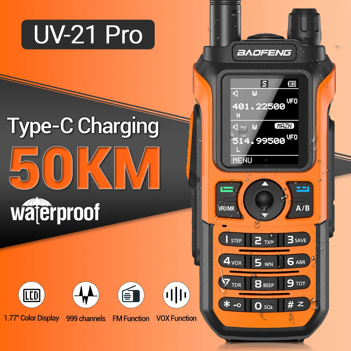 BaoFengUV21ProLongRangeRechargeableTypeC999ChannelsWalkieTalkieDualBandTwoWay.jpg