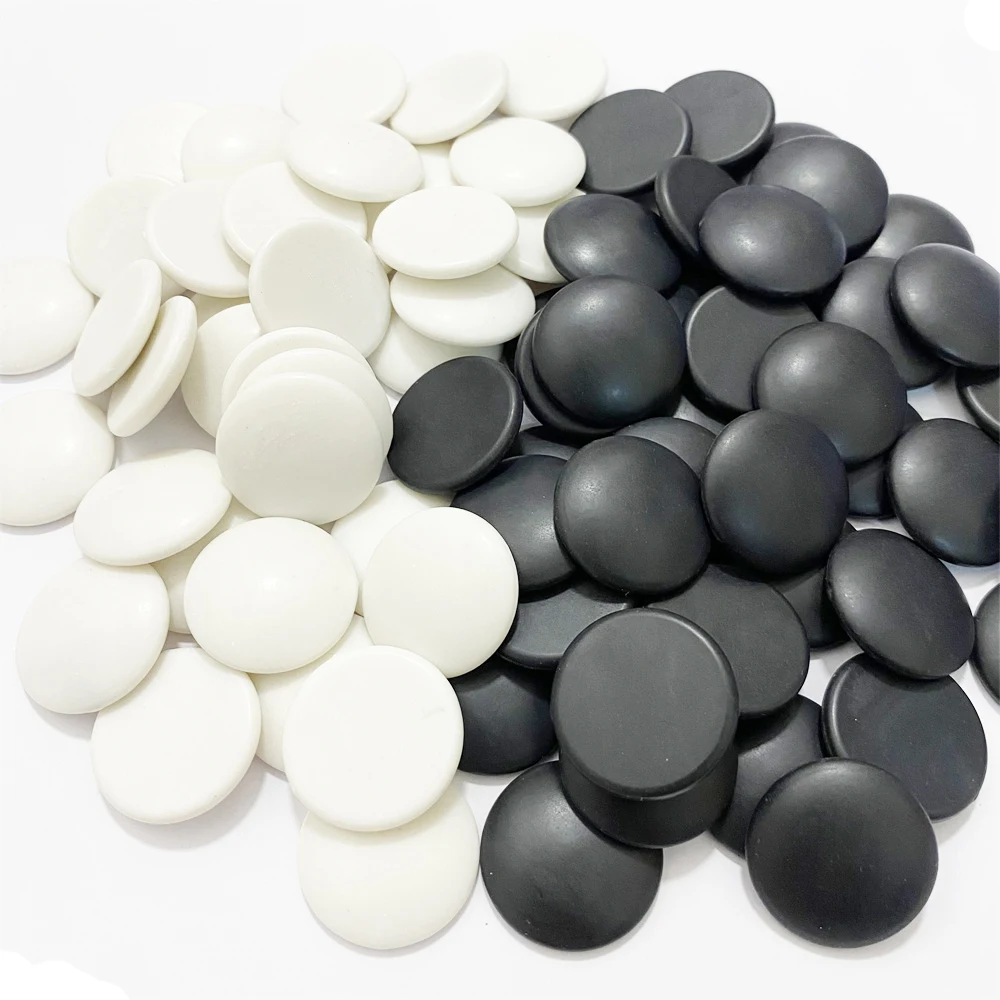 

100 шт., чёрно-белые пластиковые аксессуары для игр, 22 мм