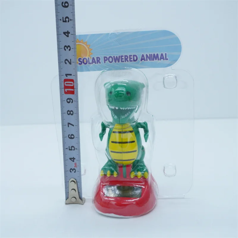 Cute Tyrannosaurus Rex Solar Toy Creative Funny Automatic Swing Doll Office Desktop Ornaments Swinging Head Dinosaur Toys
