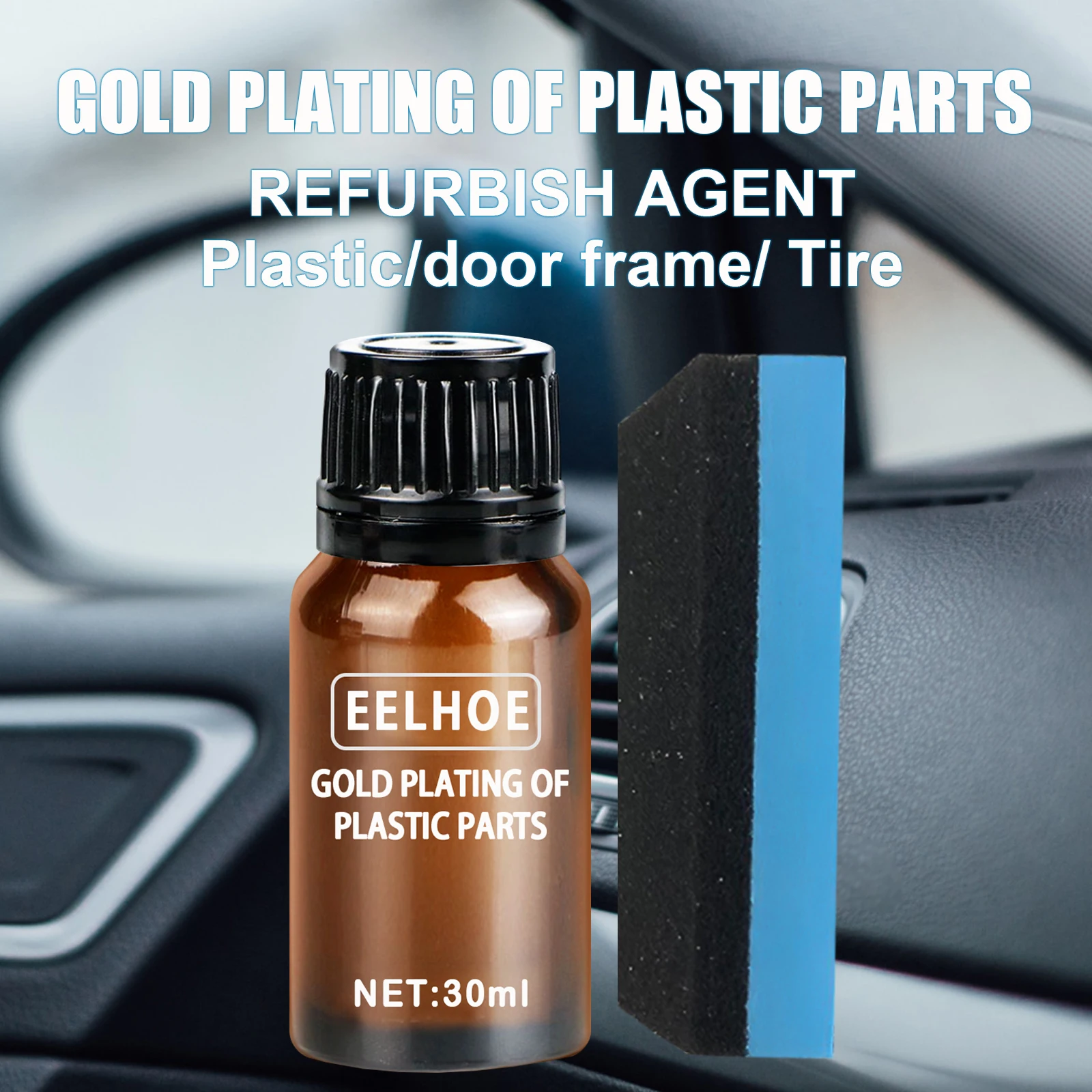 Gold Plating Plastic Parts Cleaning Liquid Car Interior Polish