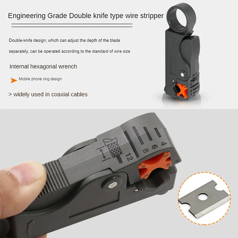 Multifunctional Insulated Wire Strippers DIY Cutting Depth Adjustable Stripping Pliers High Performance for Electronic Electric
