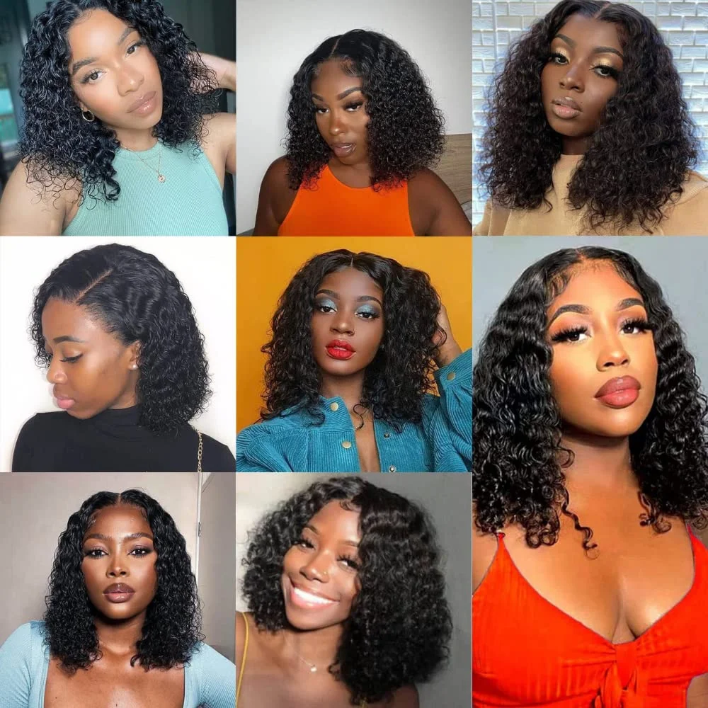 12A Malaysian Water Wave Bundles With Closure 3 Bundles With Closure Unprocessed Virgin Short Curl Tissage Boucl&eacute; Cheveux Humain human hair bundles human hair weave