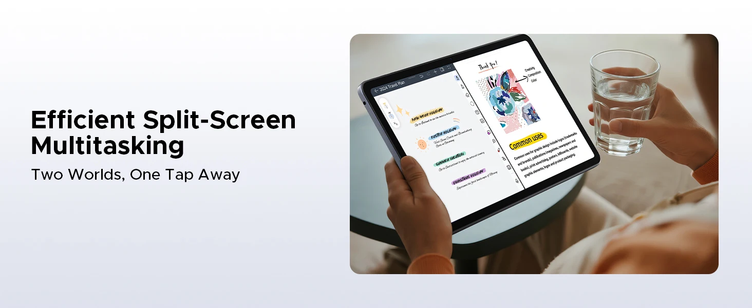 DOOGEE Android 16 U12 2 in 1 Tablet PC 12 inch Gemini AI 24GB(6 + 18) 128GB mAh Battery Widevine L1 bracket Wifi Tablet PC
