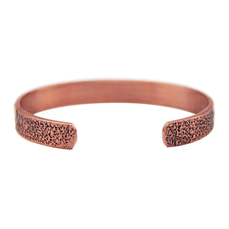Vintage Magnetic Pure Copper Bracelet Women Benefits Energy Adjustable Cuff Bracelet Male Copper Bangles Mens 9.5mm Wide