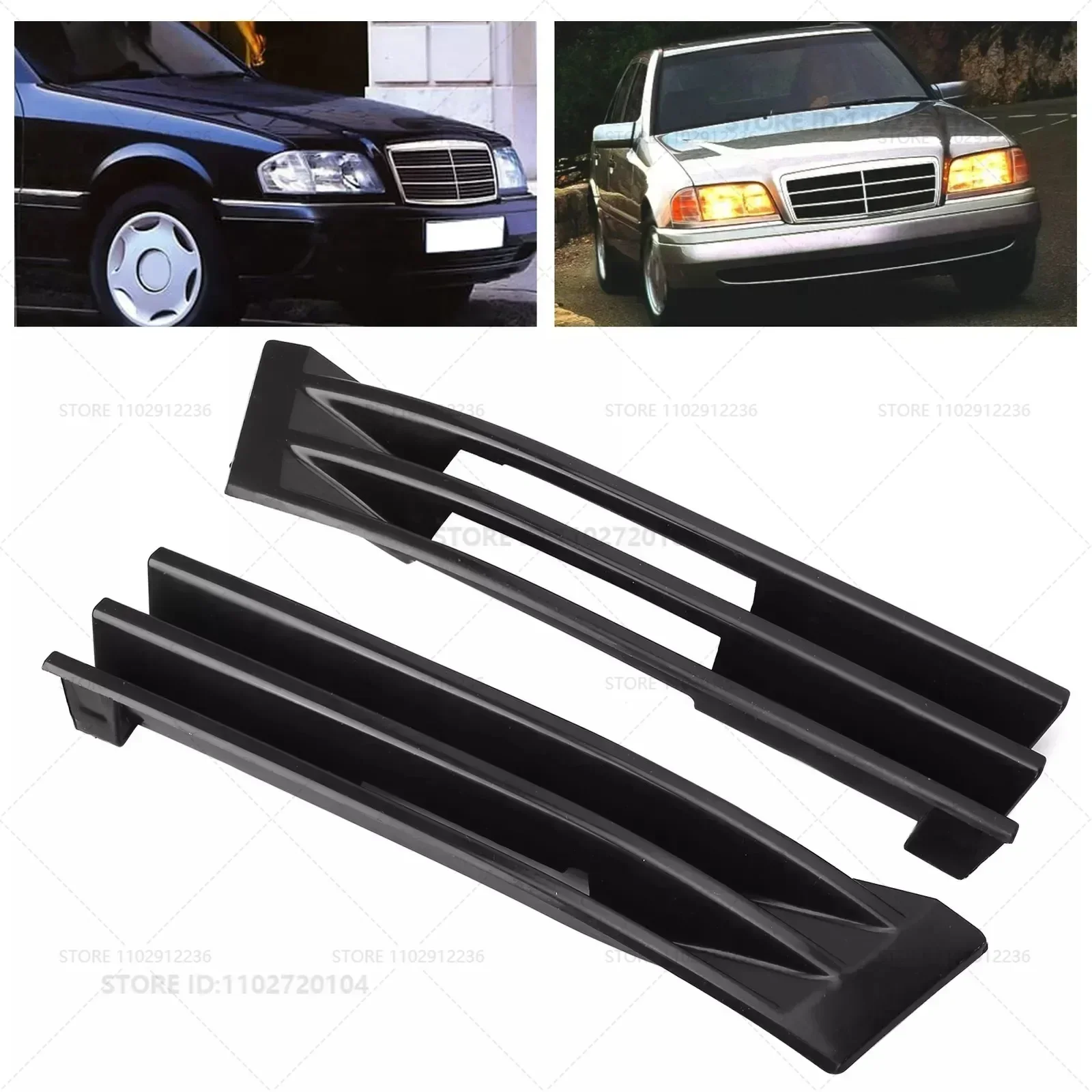Grille De Pare-chocs Avant Droite Avec Couvercle Crochet Remorquage Pour Mercedes CLK Classe W208 1998-2003 - Réf 2088850223