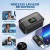 2 Pack Wireless Lavalier Microphone with Charging Case, USB-C Receiver Clip-on Mic for iPhone 15/16, Android, Vlogging, Live Streaming, Gaming, YouTube,