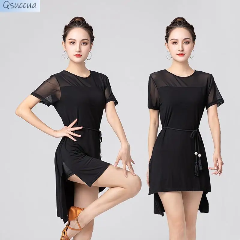 

Latin Dance Costume New Female Adult Dress Professional High-End Performance Costume Loose Dance Practice