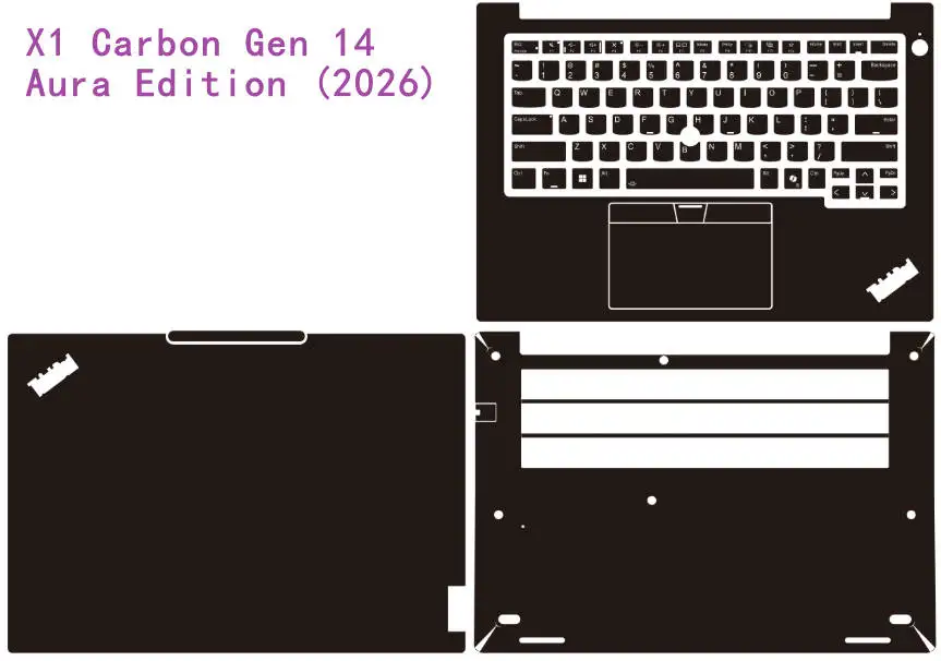 레노버 씽크패드 X1 카본 14세대 아우라 에디션 2026 / X1 카본 13세대 2025 / 12세대 2024 프리컷 스티커 스킨 커버 팜레스트