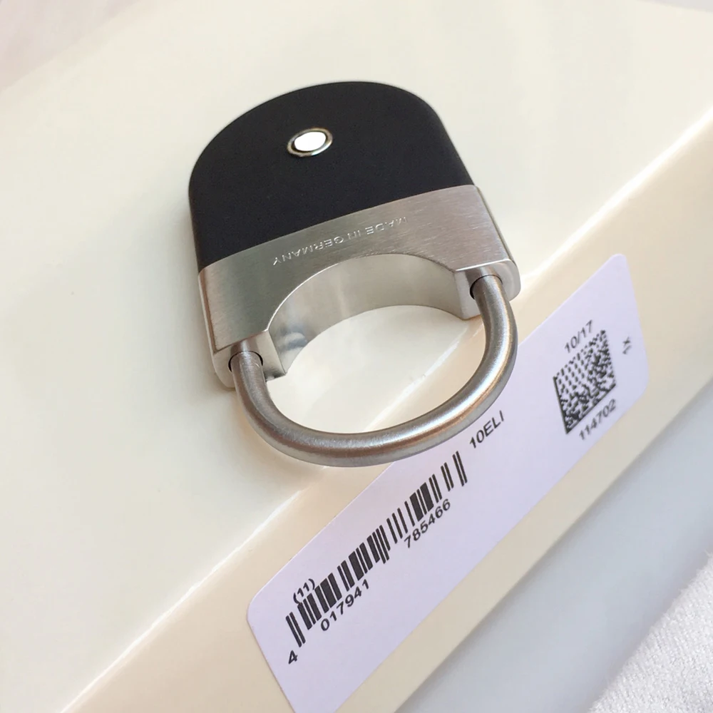 CJS Luxury MB Black Rubber Paint Block Car Key Chain 316 Stainless Steel Ring High Quality Classic Keychain With Box