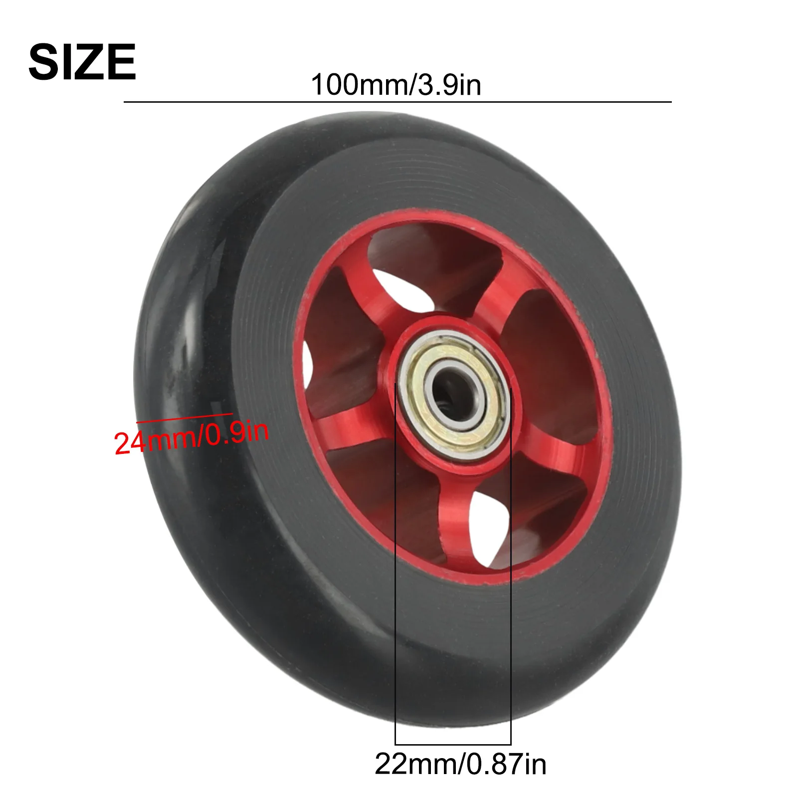Premium 100mm Pro Scooter Wheels with High Elasticity and Aluminum Alloy Hub