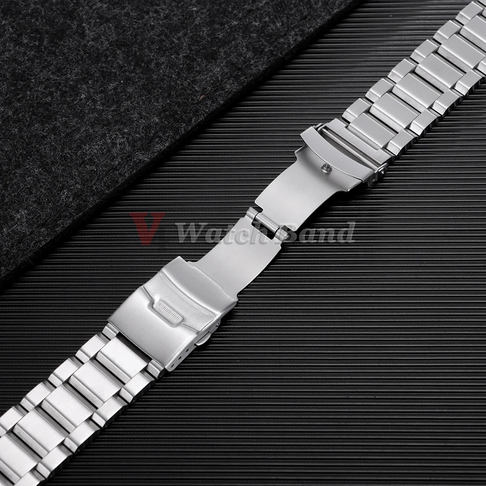 Luxuriöses Uhrenarmband aus massivem Edelstahl, universelles Armband für Seiko 18 mm, 19 mm, 20 mm, 21 mm, 22 mm, 24 mm, 25 mm, Gürtel, Uhrenzubehör – Detail 11