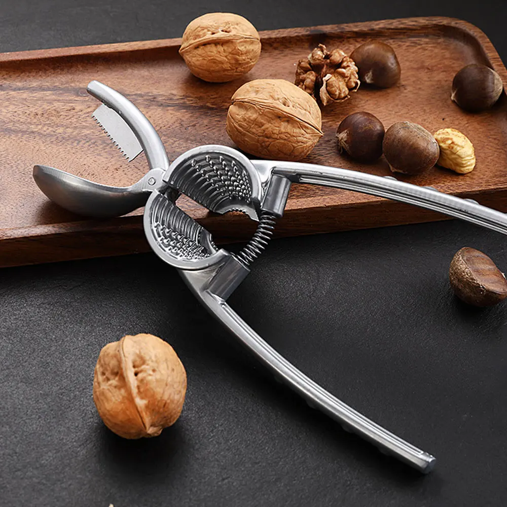 2in1 Chestnut Machine Kitchen Accessori Stainless Steel Chestnut Cracker Opener Sheath Cutter Metal Nuts Clip Walnut Pliers Tool