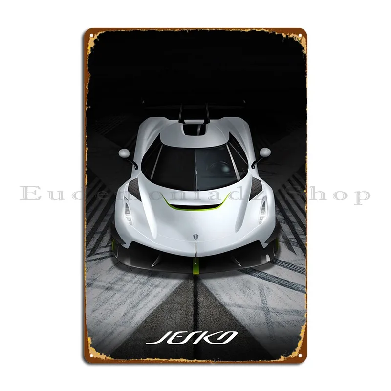 Koenigsegg Jesko Metal Signs Design Decoration Bar Printed Cinema Tin Sign Poster