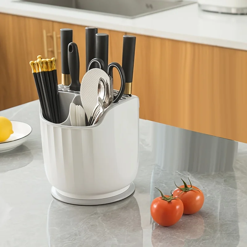1pcs Kitchen Rotary Knife Holder Storage Rack Multi-functional ...