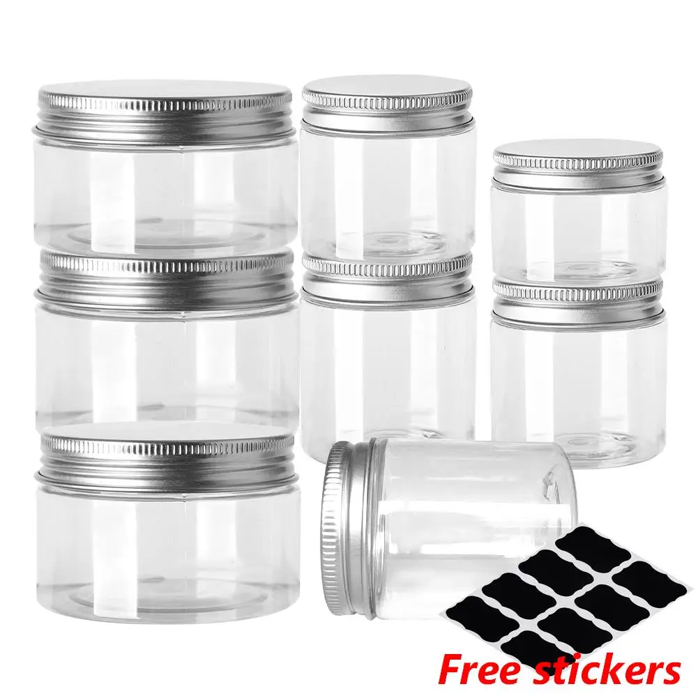 Jar 30-150ml Empty Plastic Round Food Container Multi-Use Storage Clear  Supplies