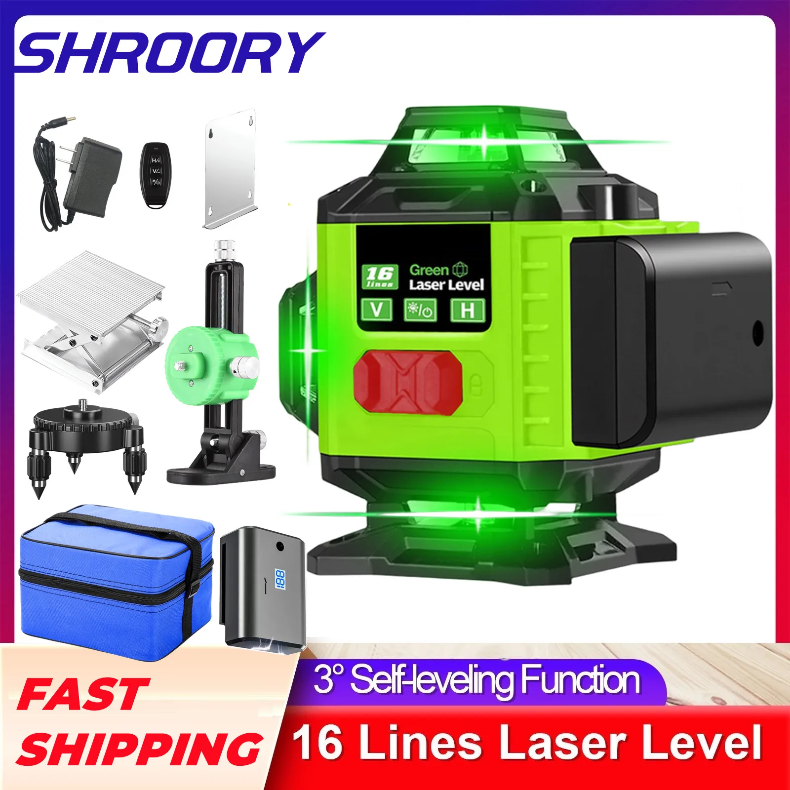 Niveau Laser Auto-Nivelant Écran LCD, Bluetooth Faisceau Vert Ligne Laser Autonivelant Nivelant Croisee Outil 25m Lk 801 84802733
