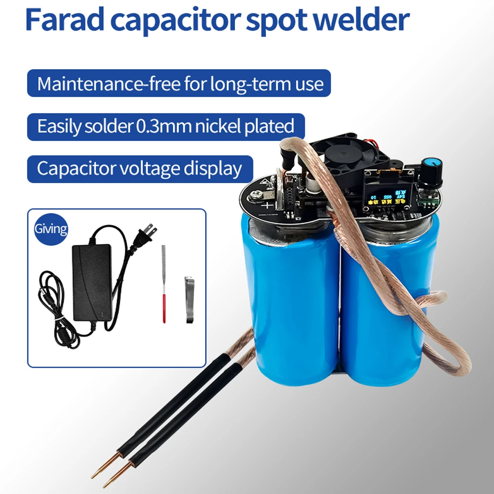 

Portable Spot Welder Farah Capacitor DIY Energy Storage Nickel Sheet Mini Household 18650 Lithium Battery Welding