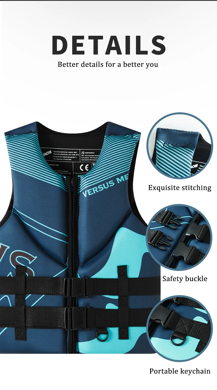 Life Vest Adults Surf Vest Kayak Wakeboard Motorboats Raft Rescue Boat Ski Water Sports Swimming Drifting Rescue Life Jacket