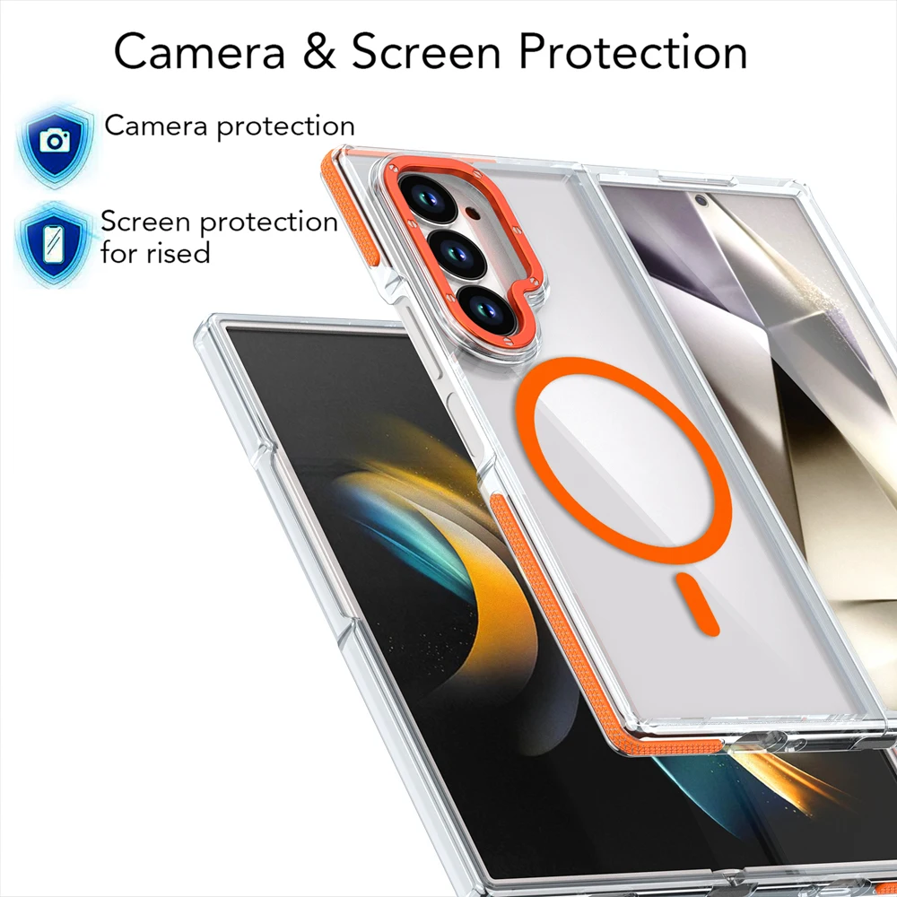 Transparent Shockproof Magnetic Wireless Charging Case