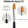 6-Piece Professional Nylon Artist Brush Set - Multi-Function Paint Brushes for Acrylic, Watercolor, Oil, Gouache Painting - Easy 2