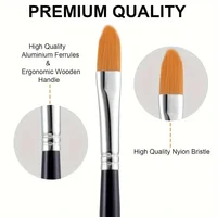 6-Piece Professional Nylon Artist Brush Set - Multi-Function Paint Brushes for Acrylic, Watercolor, Oil, Gouache Painting - Easy 2