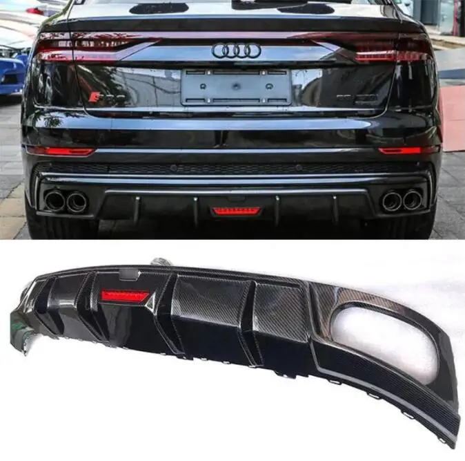 High Quality REAL CARBON FIBER REAR BUMPER TRUNK LIP SPOILER DIFFUSER