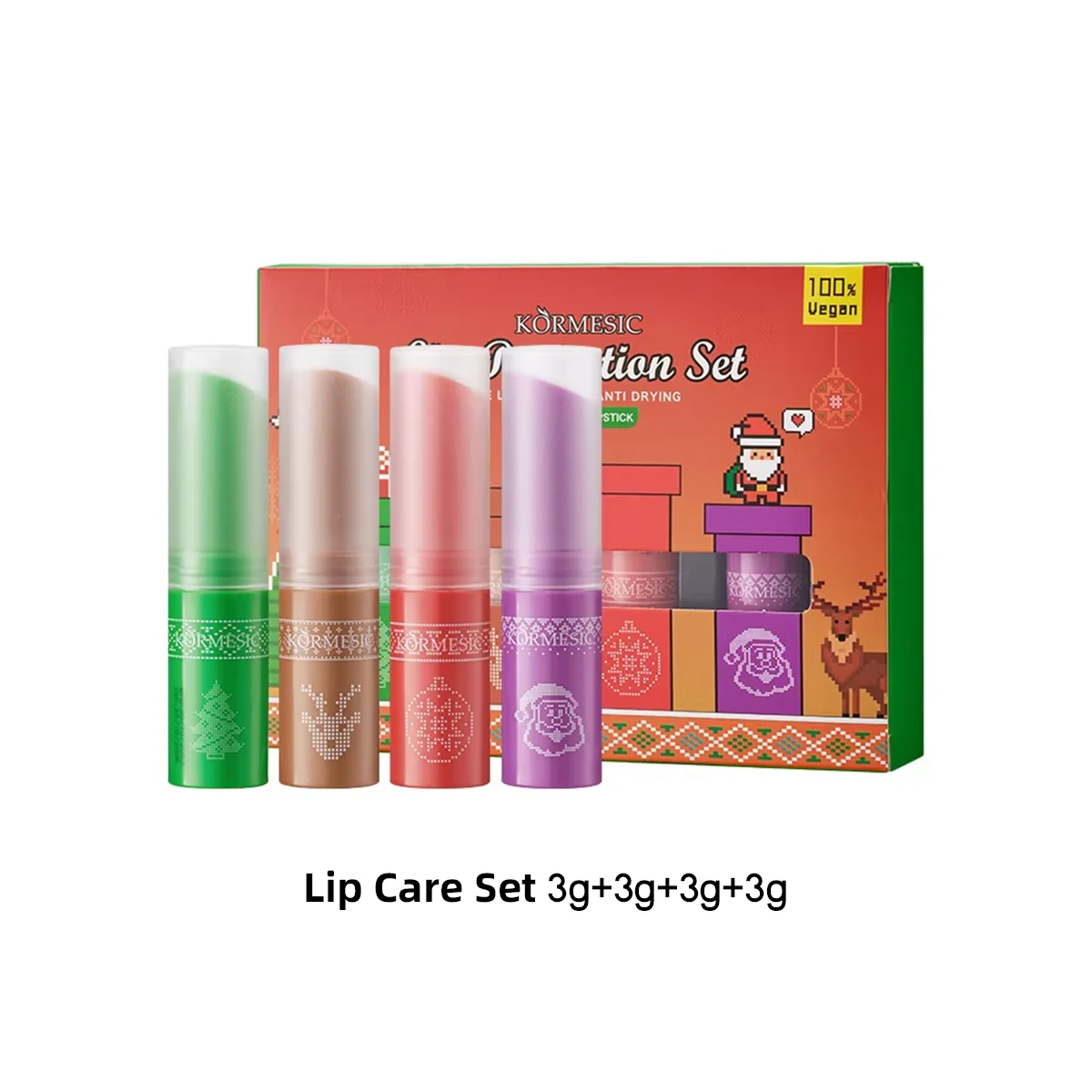 Natural Plant Formula Lip Balm Moisturizing Repairing and Preventing Cracks Lipstick Base Without Smudges Christmas Gift