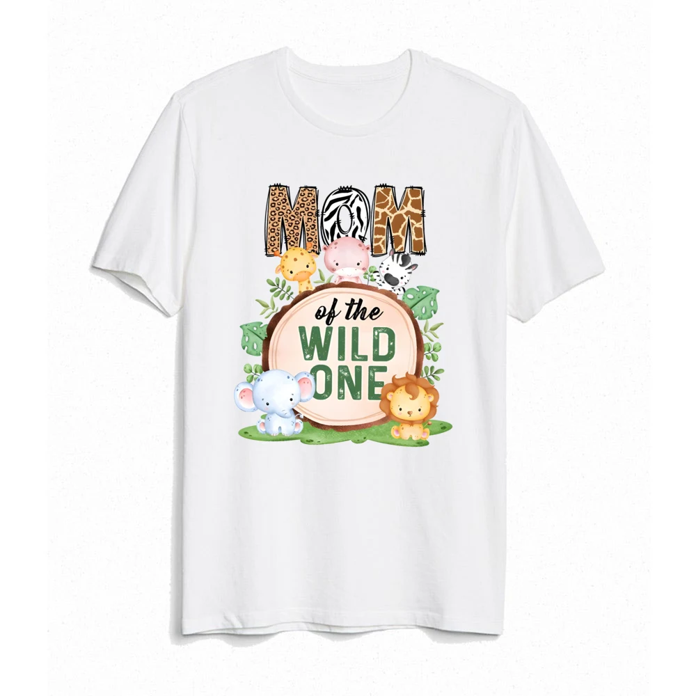 Wild One Family Matching outfit Jungle Party Dad Mom Sister Brother Baby Look clothes T-shirt One Birthday Family T Shirts Tops 4