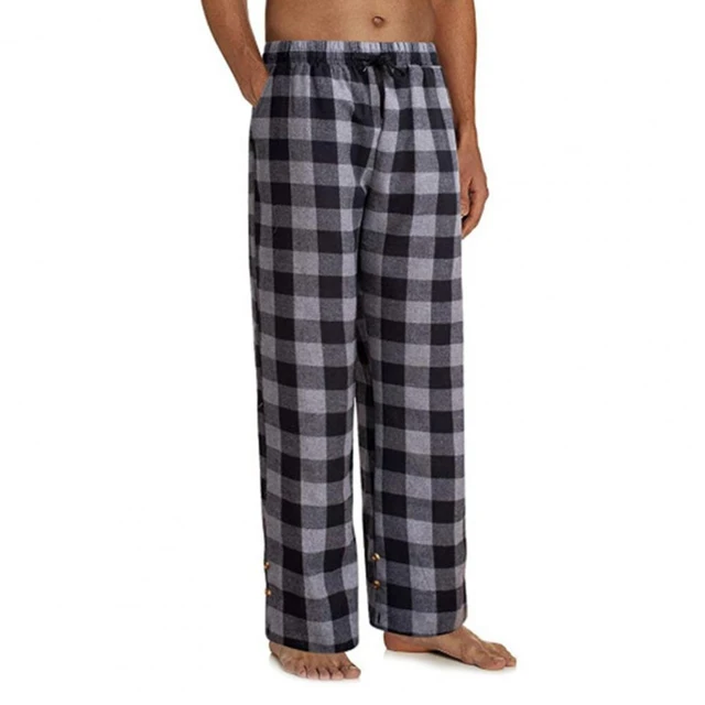 Plaid Pajama Pants Men Sleeping Pants Drawstring Elastic Waist Pajama  Trousers Men Loose Long Pants штаны в клетку,брюки мужские - AliExpress