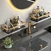 Punch-free Wall Mounted Bathroom Storage Organizer Shelf Shampoo Makeup Storage Rack For Kitchen Bathroom Accessories 5