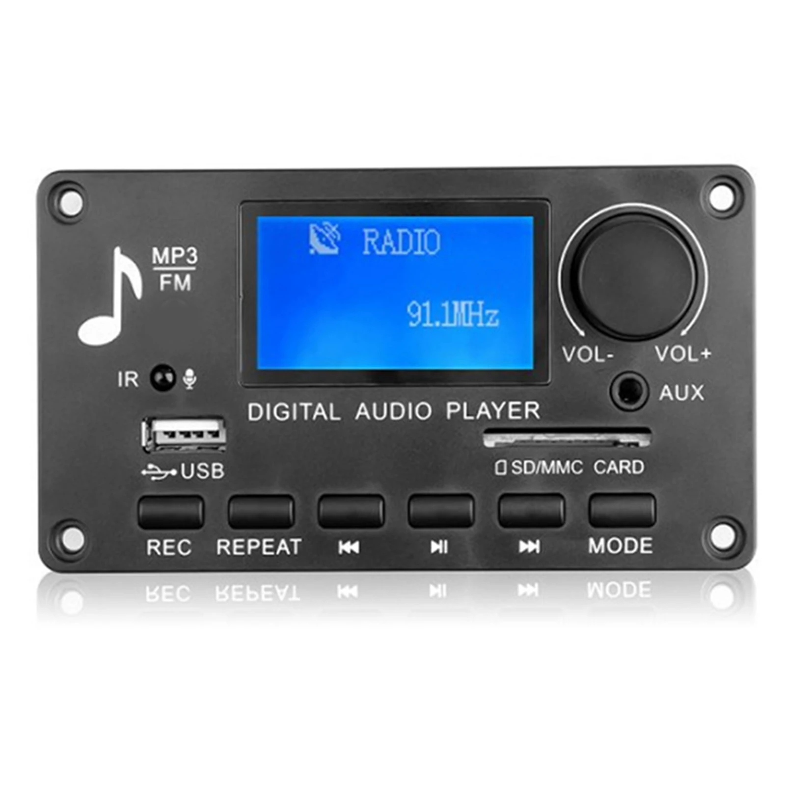 JQ D006BT 12v bluetooth 5.0 placa de decodificador chamada gravação mp3