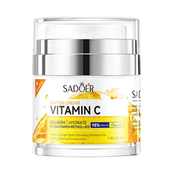 SADOER Vitamin C Collagen Face Cream Firming Moisturizing Brightening Hydrating Facial Cream Day Creams Beauty Face Skin Care