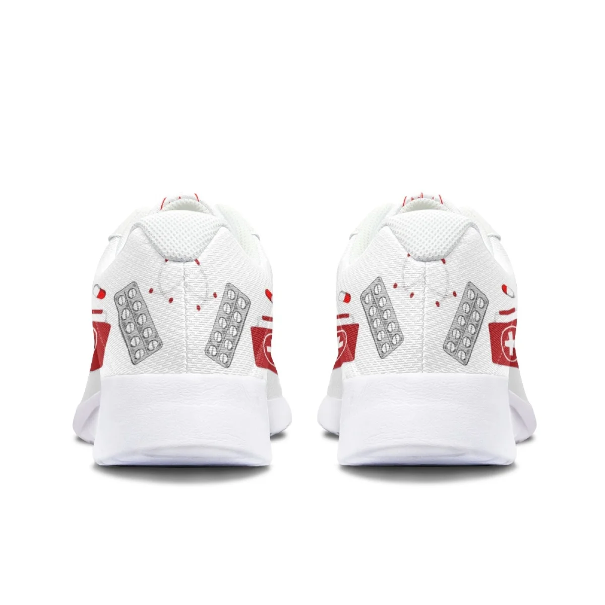 Fashion Nurse Medical Tools Print Women's Cozy Outdoor Running Shoes Lightweight Breathable Walking Shoe Suitable travel sports