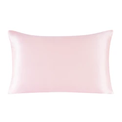 Premium 100% Mulberry Silk Pillowcase with Zipper - Luxurious and Healthy Sleep in Multicolor Options - 40x80 cm (Pink)