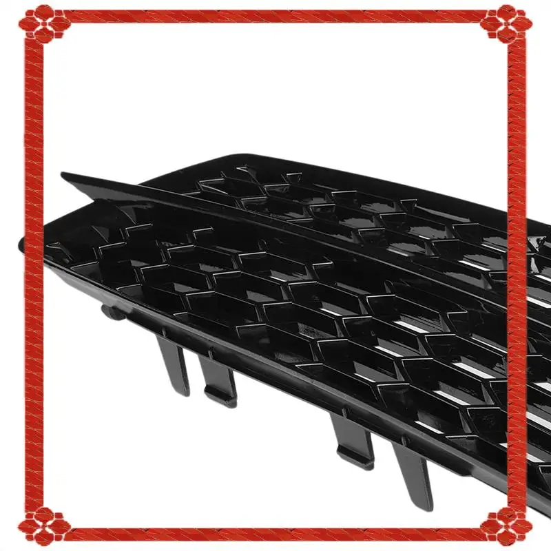 Car Front Bumper Fog Light Lamp Grille Cover Parts Accessories For A6 C6 S-Line 2008-2011 Black 4F0807681Q01C 4F0807681Q02C