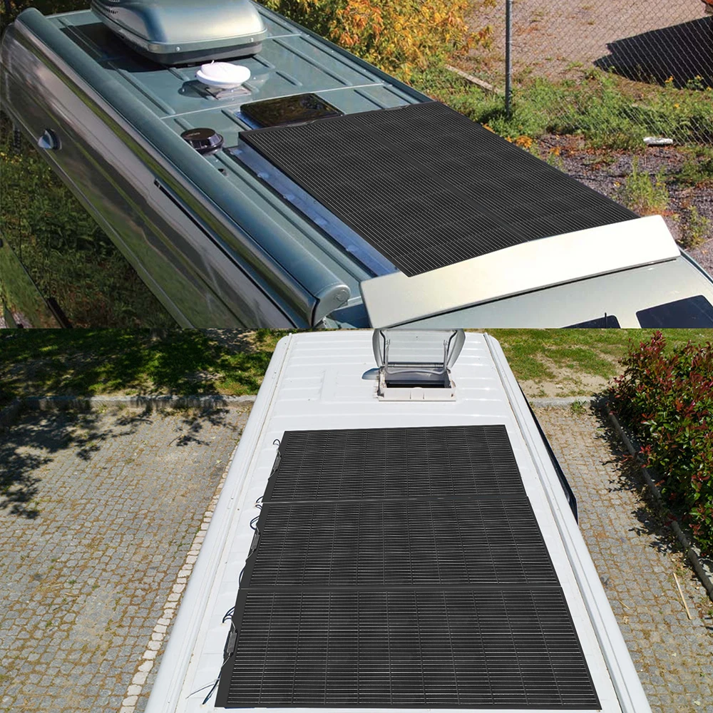120W Pannello solare 18V flessibile OR Pannello Fotovoltaico Monocristallino Generatore di energia solare Caricabatterie Off Grid per batteria 12V RV campeggio camper attrezzature Barca Casa pannelli solari - immagine 5
