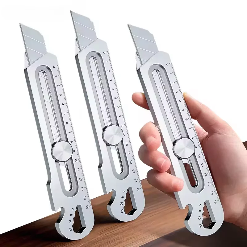 Multifunctional Pocket Utility Knife Stainless Steel Multitool knives 6 In 1 нож Couteau سكين Unboxing Cutter Office Stationery utility knife folding utility knife
