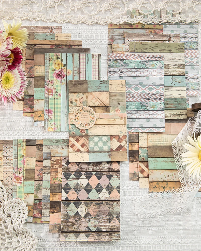 30 Blatt Dekor Scrapbook Vintage Materialien Papier Combo Kit DIY Junk Journal Collage Fotoalbum Retro Hintergrundpapier – Detail 10