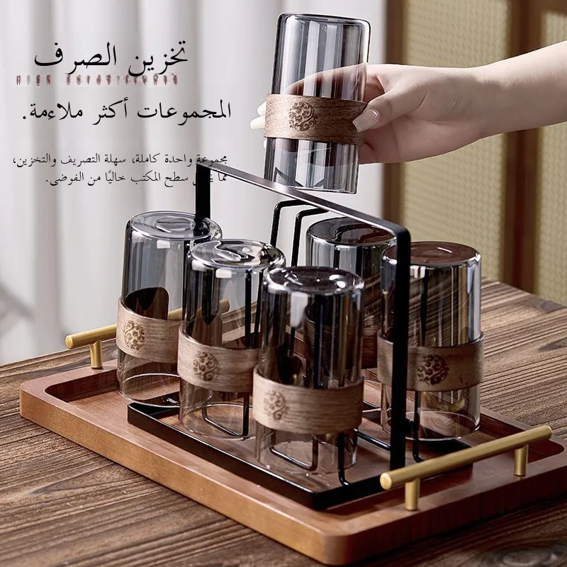 Juego de tazas de vidrio resistentes a altas temperaturas para beber y preparar té. Sensación de lujo para el hogar, la sala de estar o para servir a los invitados. - Image 4