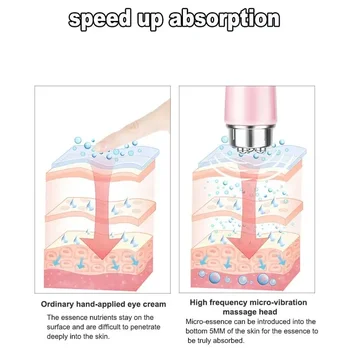 4 في 1 جهاز تدليك الوجه الكهربائي مايكرو الاهتزاز أداة تجميل العين للاسترخاء العين الهالات السوداء أكياس العين الانتفاخ تدليك العين - Image 3