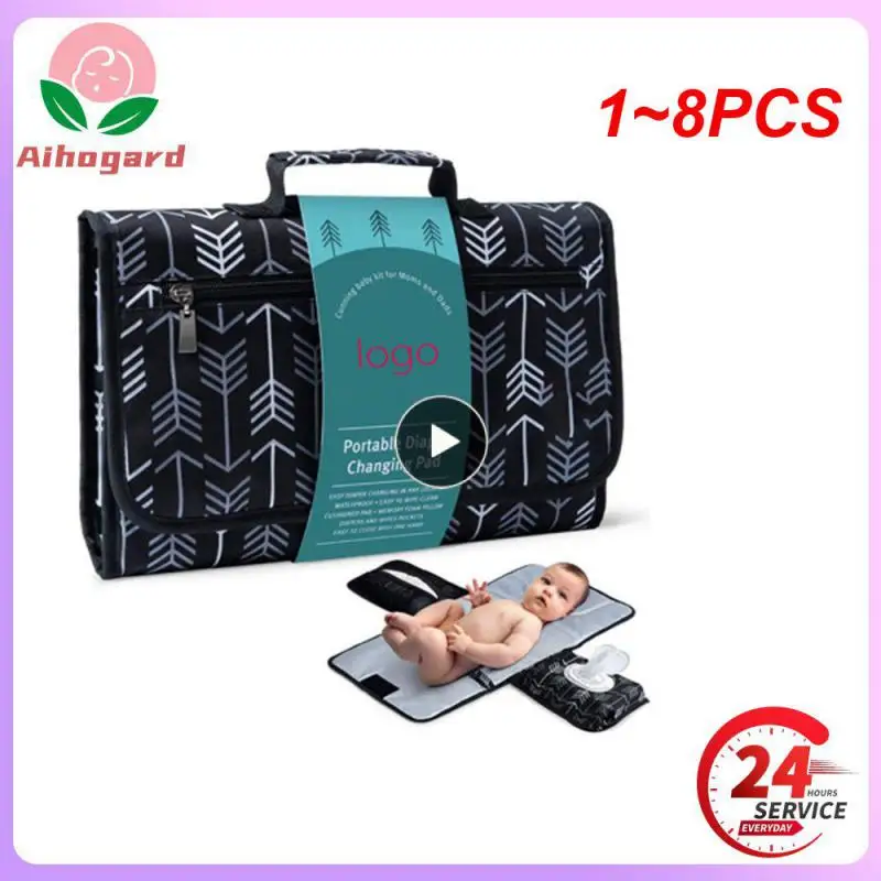 

1~8PCS Portable Baby Diaper Changer Multifunctional Newborn Baby Changing Table Travel Foldable Changing Mattress Cover Pads
