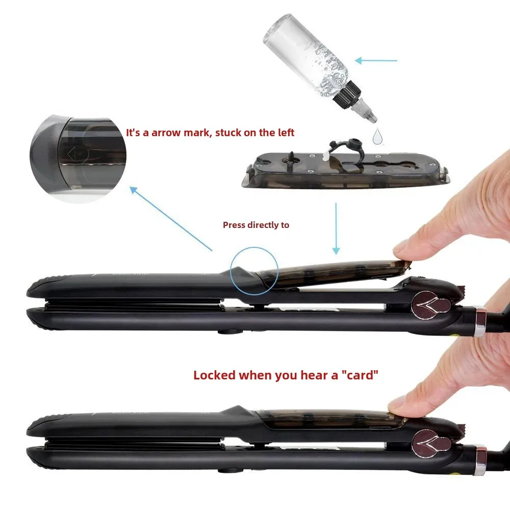 Professional hair steaming clippers for home use, curling iron, flat iron, hair care tools, negative ions, straightening comb, brushes.