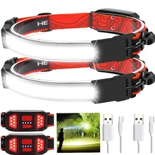 

Portable Outdoor Home LED Headlights With Built-in Battery Rechargeable Via USB For Camping New Trend