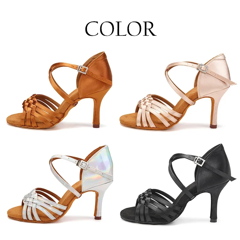 Woman Dance Shoes For Dancing Latin Shoes For Women Girls Ballroom Shoes Ladies Modern Tango Jazz Performance Shoes Salsa Sandal 4