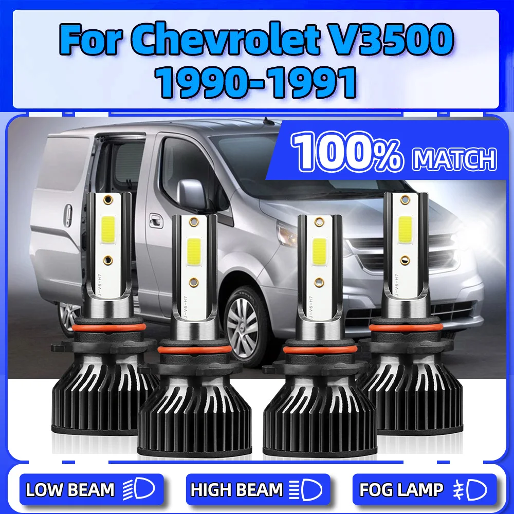 

240W Canbus LED Headlight 40000LM High Power Car Headlamps 6000K White 12V Super Bright Car Lights For Chevrolet V3500 1990 1991