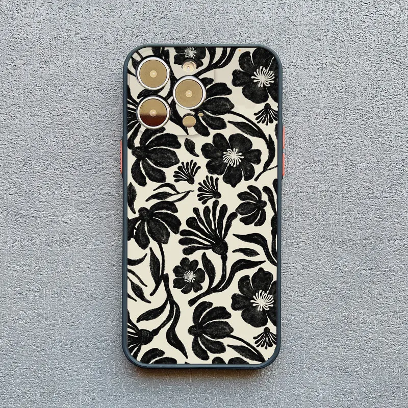 Floral Shockproof Phone Case - Full Graphic Flower Design Cover